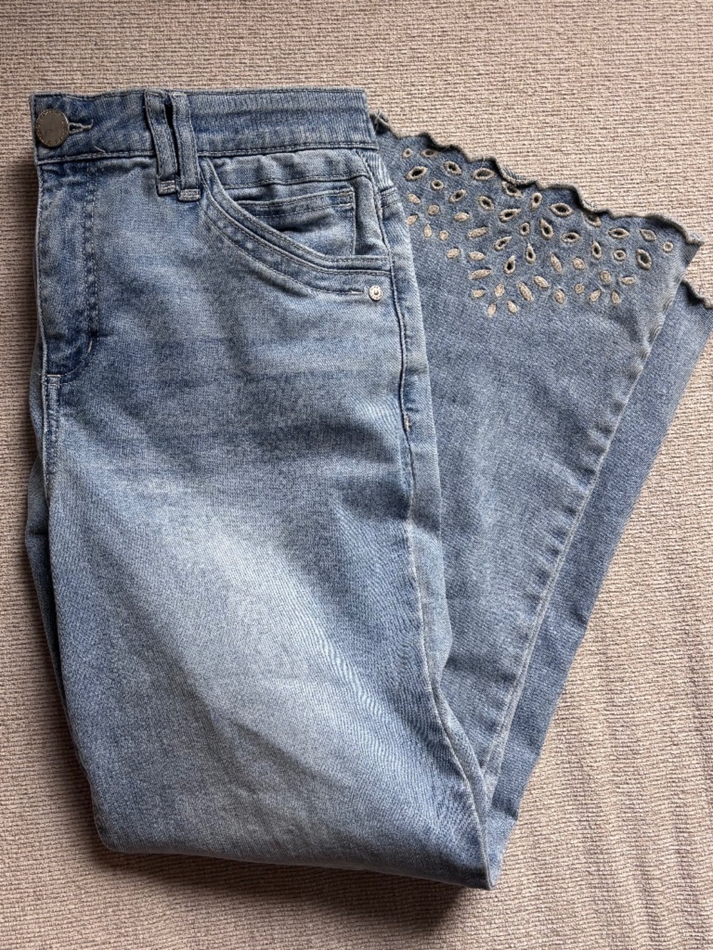 Democracy Blue Embroidered Jeans